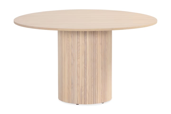 Ruokapöytä Uppveda Pyöreä 130 cm - Kuultovalkoinen - Huonekalut - Pöytä & ruokailuryhmä - Ruokapöydät & keittiön pöydät