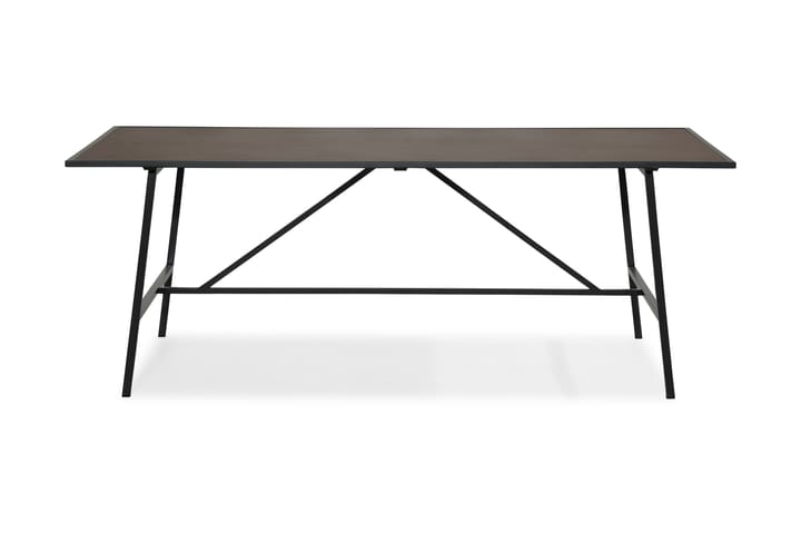 Ruokapöytä Valens 204 cm - Ruskea/Musta - Huonekalut - Pöytä & ruokailuryhmä - Ruokapöydät & keittiön pöydät