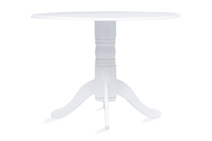 Ruokapöytä valkoinen 106 cm kumipuu - Valkoinen - Huonekalut - Pöydät & ruokailuryhmät - Ruokapöydät & keittiön pöydät