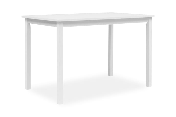 Ruokapöytä valkoinen 114x71x75 cm kumipuu - Valkoinen - Huonekalut - Pöytä & ruokailuryhmä - Ruokapöydät & keittiön pöydät