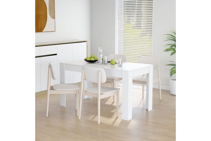 Ruokapöytä valkoinen 140x74,5x76 cm lastulevy - Huonekalut - Pöytä & ruokailuryhmä - Ruokapöydät & keittiön pöydät