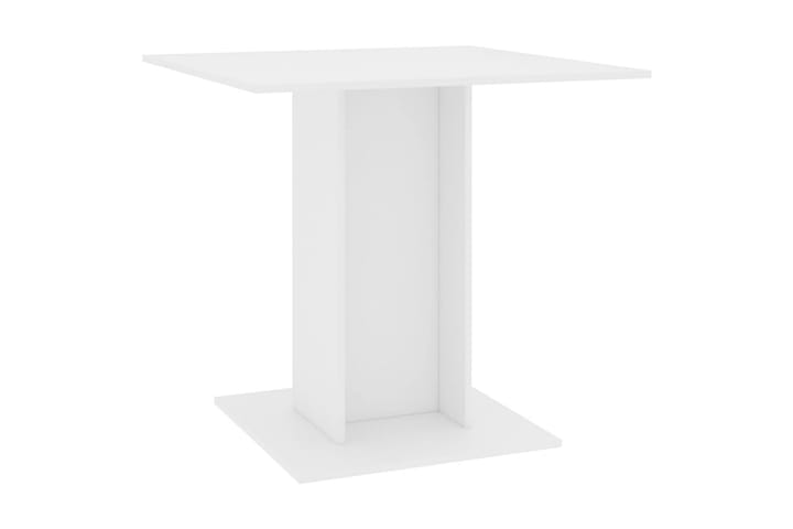 Ruokapöytä valkoinen 80x80x75 cm lastulevy - Valkoinen - Huonekalut - Pöydät & ruokailuryhmät - Ruokapöydät & keittiön pöydät