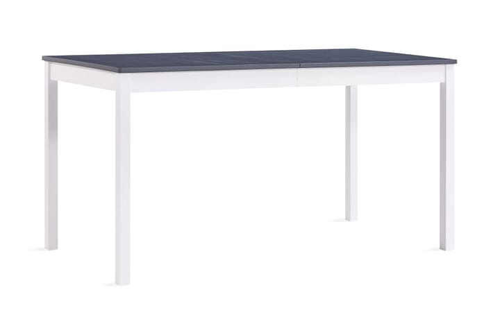 Ruokapöytä valkoinen ja harmaa 140x70x73 cm mänty - Harmaa - Huonekalut - Pöytä & ruokailuryhmä - Ruokapöydät & keittiön pöydät