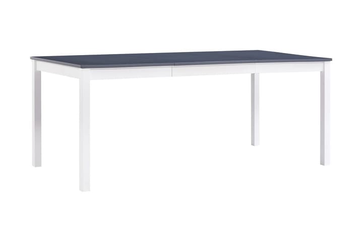 Ruokapöytä valkoinen ja harmaa 180x90x73 cm mänty - Harmaa - Huonekalut - Pöytä & ruokailuryhmä - Ruokapöydät & keittiön pöydät