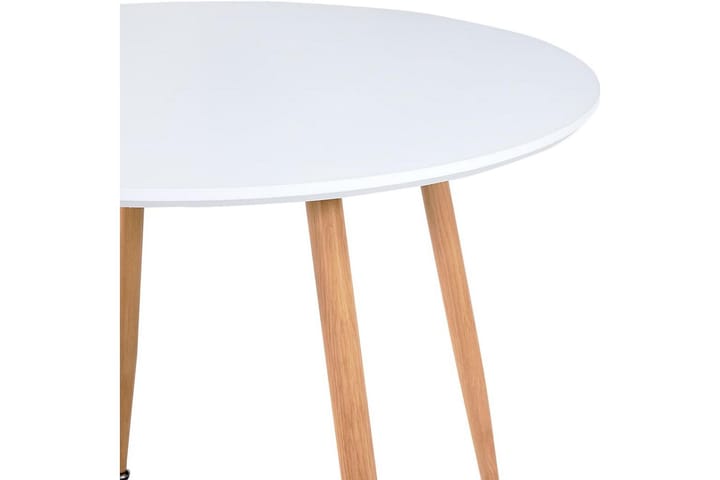 Ruokapöytä valkoinen ja tammi 90x73,5 cm MDF - Valkoinen - Huonekalut - Pöydät & ruokailuryhmät - Ruokapöydät & keittiön pöydät