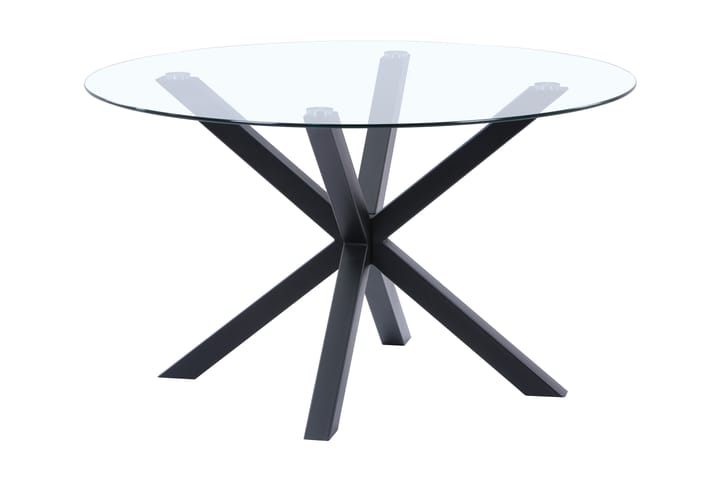 Ruokapöytä Vassland Pyöreä 130 cm - Läpinäkyvä - Huonekalut - Pöytä & ruokailuryhmä - Ruokapöydät & keittiön pöydät