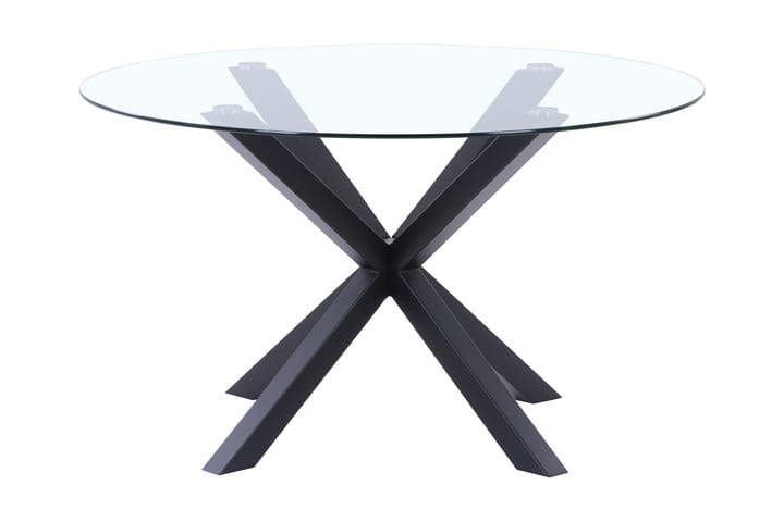 Ruokapöytä Vassland Pyöreä 130 cm - Läpinäkyvä - Huonekalut - Tuoli & nojatuoli - Ruokapöydän tuolit