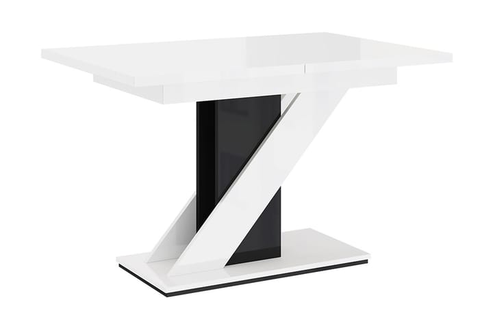 Ruokapöytä Yayla 120 cm - Valkoinen/Musta - Huonekalut - Pöytä & ruokailuryhmä - Ruokapöydät & keittiön pöydät