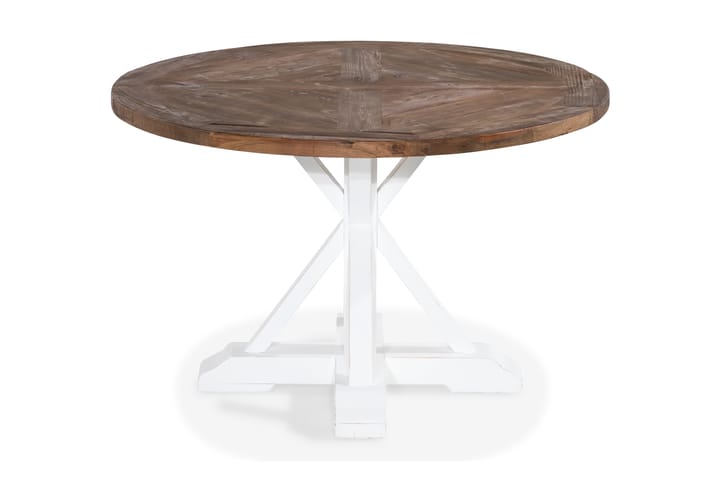 Ruokapöytä Yorkshire 120 cm Pyöreä - Luonnonväri/Valkoinen - Huonekalut - Tuoli & nojatuoli - Ruokapöydän tuolit