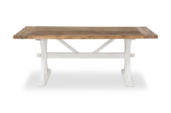 Ruokapöytä Yorkshire Jatkettava 200 cm - Vintage Luonnonväri/Valkoinen - Huonekalut - Pöydät - Ruokapöydät & keittiön pöydät