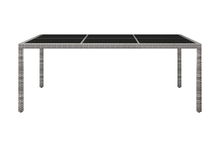 Ulkoruokapöytä harmaa 200x150x74 cm polyrottinki - Huonekalut - Pöytä & ruokailuryhmä - Ruokapöydät & keittiön pöydät