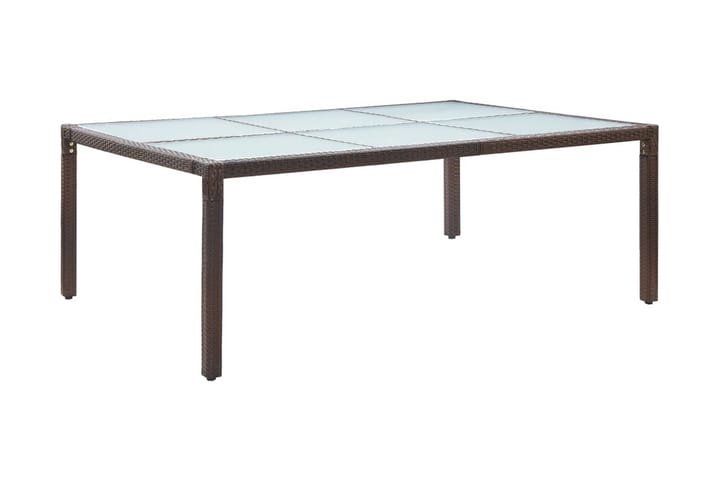 Ulkoruokapöytä ruskea 200x150x74 cm polyrottinki - Huonekalut - Pöytä & ruokailuryhmä - Ruokapöydät & keittiön pöydät