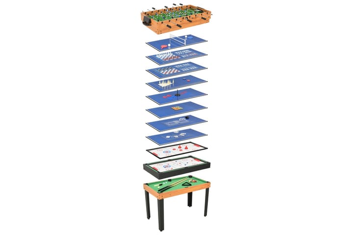 15-in-1 monen pelin pöytä 121x61x82 cm vaahtera - Ruskea - Huonekalut - Pöydät & ruokailuryhmät - Seurapelipöytä - Monipelipöytä
