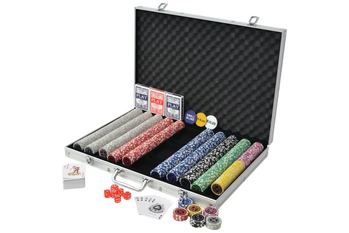 Pokerisetti 500 pelimerkillä Alumiini - Monivärinen - Kodintekstiilit & matot - Keittiötekstiilit