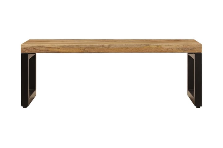 Sohvapöytä 110x50x35 cm kiinteä mangopuu ja teräs - Ruskea - Huonekalut - Pöydät - Sohvapöydät