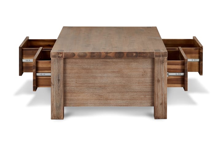 Sohvapöytä Arktis 120 cm 2 laatikolla - Vaaleanharmaa - Huonekalut - Pöydät - Sohvapöydät