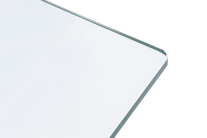 Sohvapöytä Climent 130 cm - Ruostumaton/Lasi/Läpinäkyvä - Huonekalut - Pöydät - Sohvapöydät