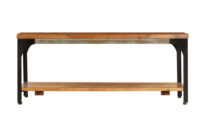 Sohvapöytä hyllyllä 100x60x35 cm kierrätetty puu - Ruskea - Huonekalut - Pöydät - Sohvapöydät