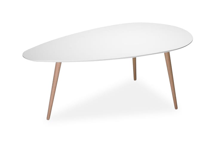 Sohvapöytä Maiara 116 cm Ovaali - Valkoinen/Puu - Huonekalut - Pöydät - Lamppupöydät & sivupöydät
