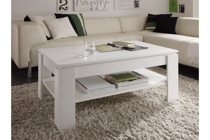 Sohvapöytä Rifallet 110 cm - Valkoinen - Huonekalut - Pöydät - Sohvapöydät