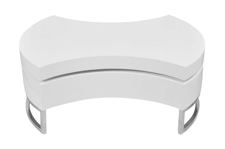 Sohvapöytä säädettävä muotoilu korkeakiilto valkoinen - Valkoinen - Huonekalut - Pöydät - Sohvapöydät