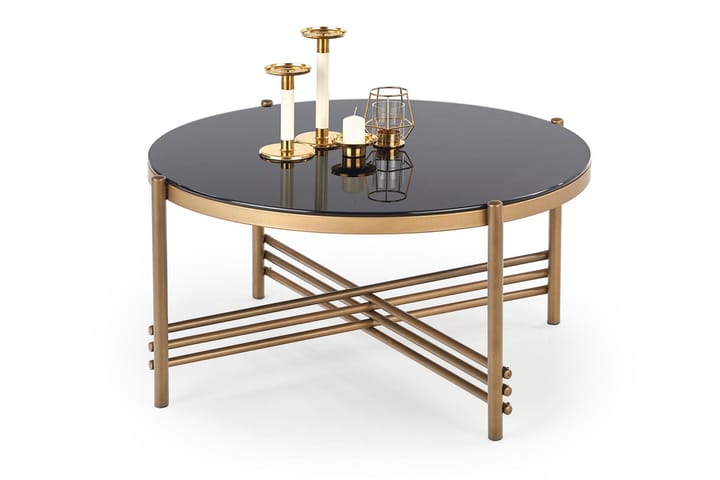 Sohvapöytä Tonicello 80 cm - Musta/Kulta - Huonekalut - Pöydät - Sohvapöydät