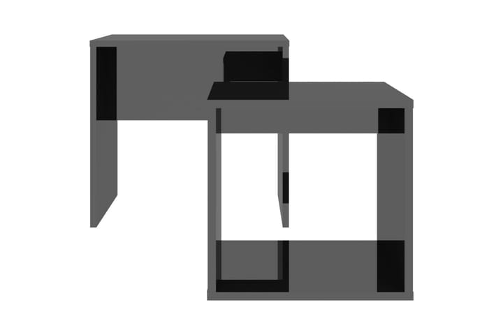 Sohvapöytäsarja korkeakiilto musta 48x30x45 cm lastulevy - Musta - Huonekalut - Pöydät - Sohvapöydät