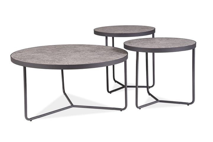 Sarjapöytä Bogolese Pyöreä - Harmaa/Musta - Huonekalut - Pöydät & ruokailuryhmät - Apupöytä & sivupöytä - Sarjapöytä