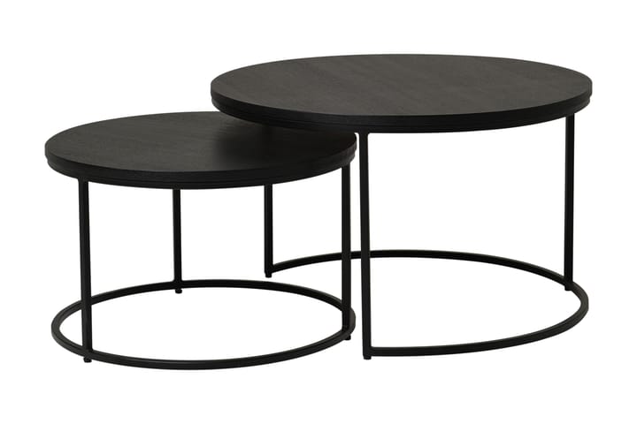 Sarjapöytä Brolopp 60 cm Pyöreä 2 pöytää - Musta - Huonekalut - Pöydät & ruokailuryhmät - Sohvapöytä