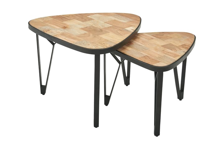 Sarjapöytä Clanton 60 cm Kolmikulmainen - Ruskea/Musta - Huonekalut - Pöydät & ruokailuryhmät - Sohvapöytä