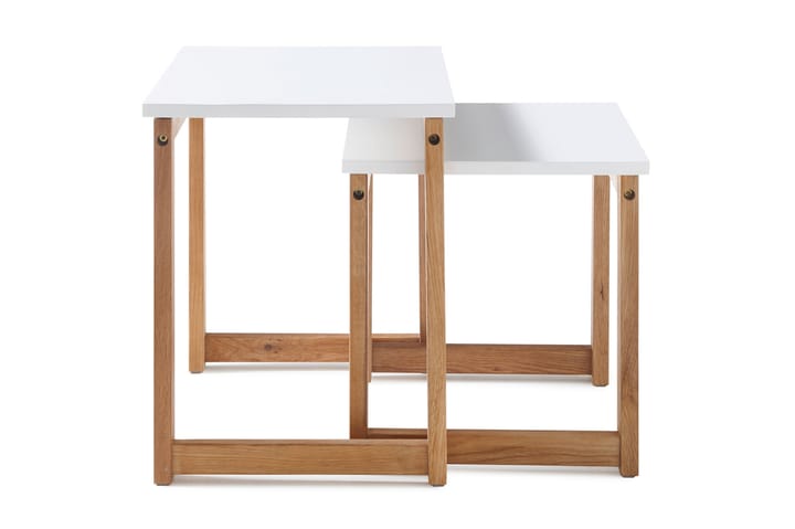 Sarjapöytä Driggars 50 cm - Valkoinen/Tammi - Huonekalut - Pöytä & ruokailuryhmä - Sohvapöytä
