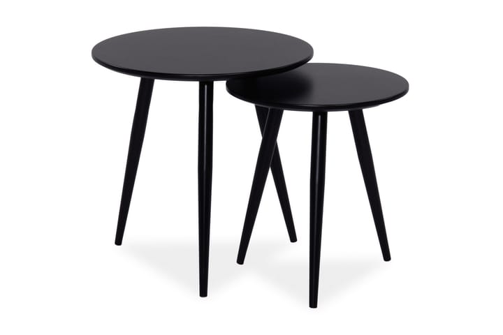 Sarjapöytä Erdoiza Pyöreä - Musta - Huonekalut - Pöydät & ruokailuryhmät - Apupöytä & sivupöytä - Sarjapöytä