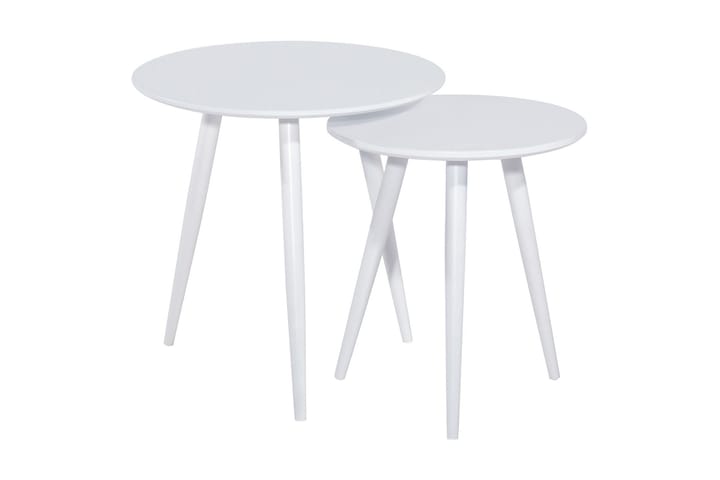 Sarjapöytä Erdoiza Pyöreä - Valkoinen - Huonekalut - Pöydät & ruokailuryhmät - Apupöytä & sivupöytä - Sarjapöytä