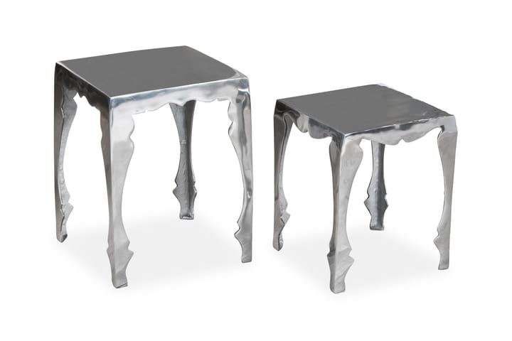 Sarjapöytä Geonna 40 cm 2 pöytää - Hopea - Huonekalut - Pöytä & ruokailuryhmä - Apupöytä & sivupöytä - Sarjapöytä