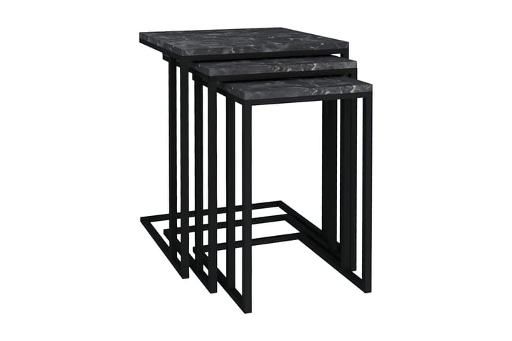 Sarjapöytä Jeylin 3-pak 40 cm - Musta - Huonekalut - Pöydät & ruokailuryhmät - Apupöytä & sivupöytä - Sarjapöytä