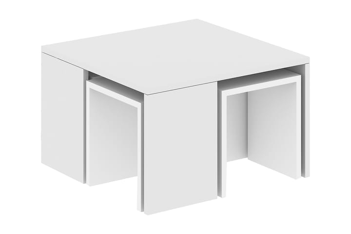 Sarjapöytä Lalenius 60 cm 4 pöytää - Valkoinen - Huonekalut - Pöytä & ruokailuryhmä - Apupöytä & sivupöytä - Sarjapöytä