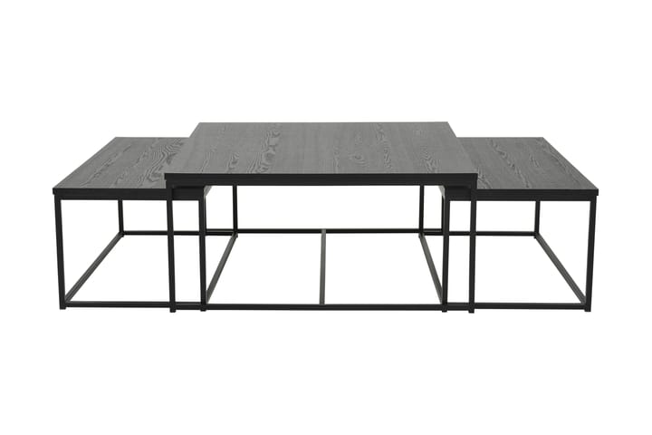 Sarjapöytä Olexy 90 cm 3 pöytää - Musta - Huonekalut - Pöydät & ruokailuryhmät - Apupöytä & sivupöytä - Sarjapöytä
