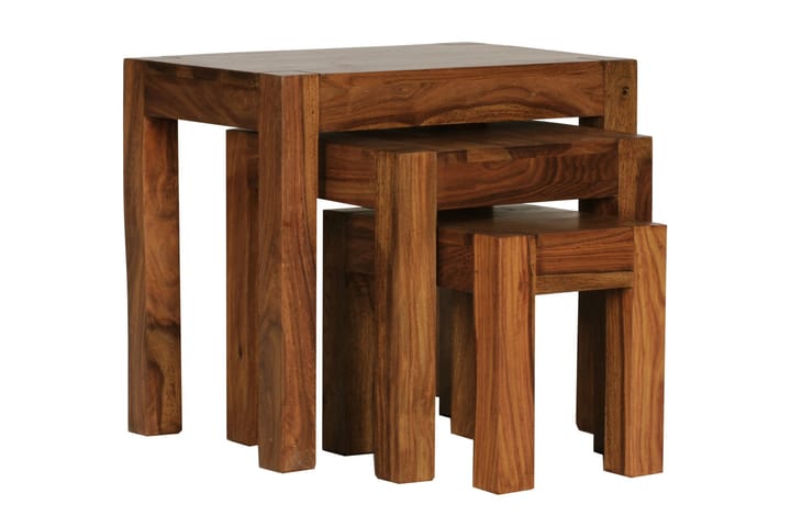 Sarjapöytä Perozo 45 cm 3 pöytää - Massiivi Puu - Huonekalut - Pöydät & ruokailuryhmät - Sohvapöytä