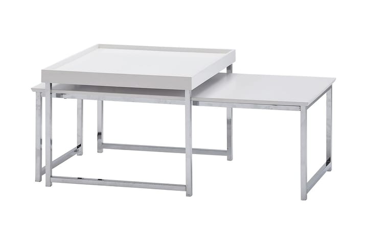 Sarjapöytä Rachid 110 cm Nelikulmainen - Valkoinen - Huonekalut - Pöytä & ruokailuryhmä - Apupöytä & sivupöytä - Sarjapöytä