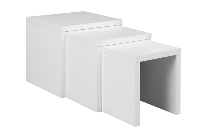 Sarjapöytä Therwil 55 cm 3 pöytää - Valkoinen - Huonekalut - Pöytä & ruokailuryhmä - Apupöytä & sivupöytä - Sarjapöytä
