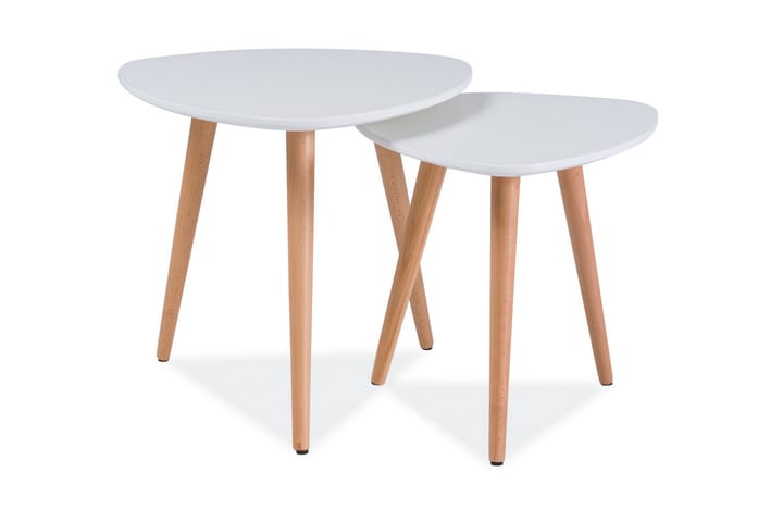 Sarjapöytä Uneva - Valkoinen - Huonekalut - Pöydät & ruokailuryhmät - Apupöytä & sivupöytä - Sarjapöytä