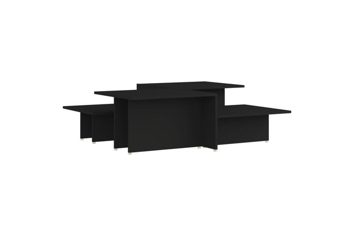 Sohvapöydät 2 kpl musta 111,5x50x33 cm lastulevy - Huonekalut - Pöydät & ruokailuryhmät - Sohvapöytä