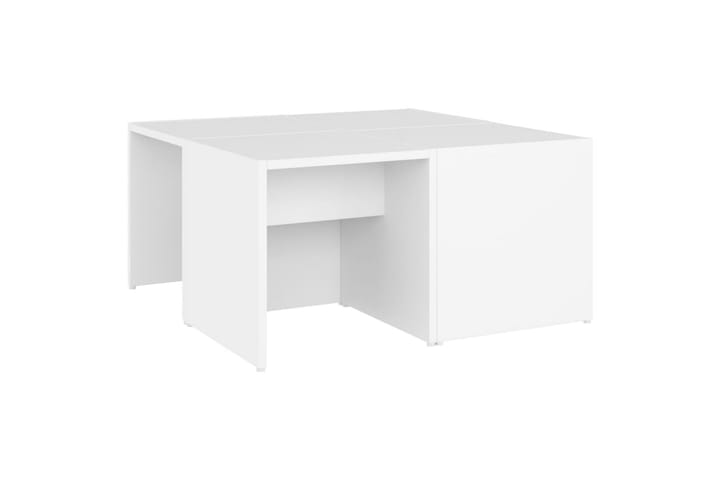 Sohvapöydät 4 kpl valkoinen 33x33x33 cm lastulevy - Valkoinen - Huonekalut - Pöytä & ruokailuryhmä - Sohvapöytä