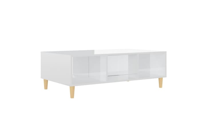 Sohvapöytä 103,5x60x35 cm - Valkoinen Korkeakiilto - Huonekalut - Pöytä & ruokailuryhmä - Sohvapöytä