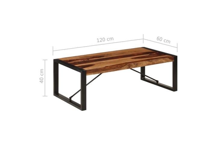 Sohvapöytä 120x60x40 cm seesampuu - Ruskea - Huonekalut - Pöytä & ruokailuryhmä - Sohvapöytä