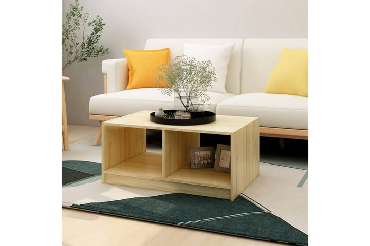 Sohvapöytä 75x50x33,5 cm täysi mänty - Ruskea - Huonekalut - Pöytä & ruokailuryhmä - Sohvapöytä