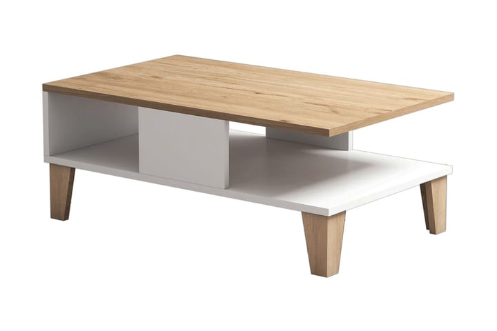 Sohvapöytä 90 cm - Luonnonväri/Valkoinen - Huonekalut - Pöytä & ruokailuryhmä - Sohvapöytä