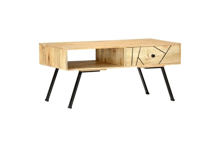 Sohvapöytä 95x50x42 cm täysi mangopuu - Ruskea - Huonekalut - Pöytä & ruokailuryhmä - Sohvapöytä
