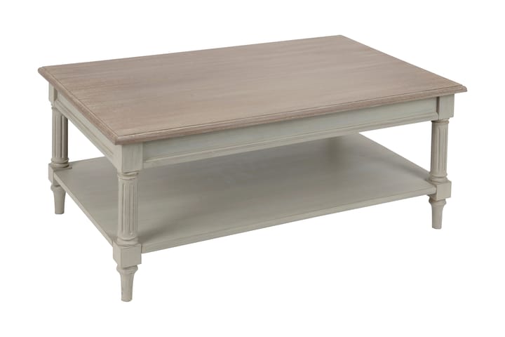 Sohvapöytä Adounia 60 cm Säilytyksellä Hyllyt - Harmaa/Valkoinen - Huonekalut - Pöytä & ruokailuryhmä - Sohvapöytä