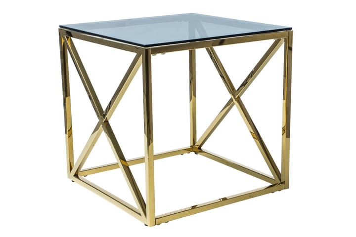 Sohvapöytä Aghien 55 cm - Lasi/Kulta - Huonekalut - Pöytä & ruokailuryhmä - Sohvapöytä